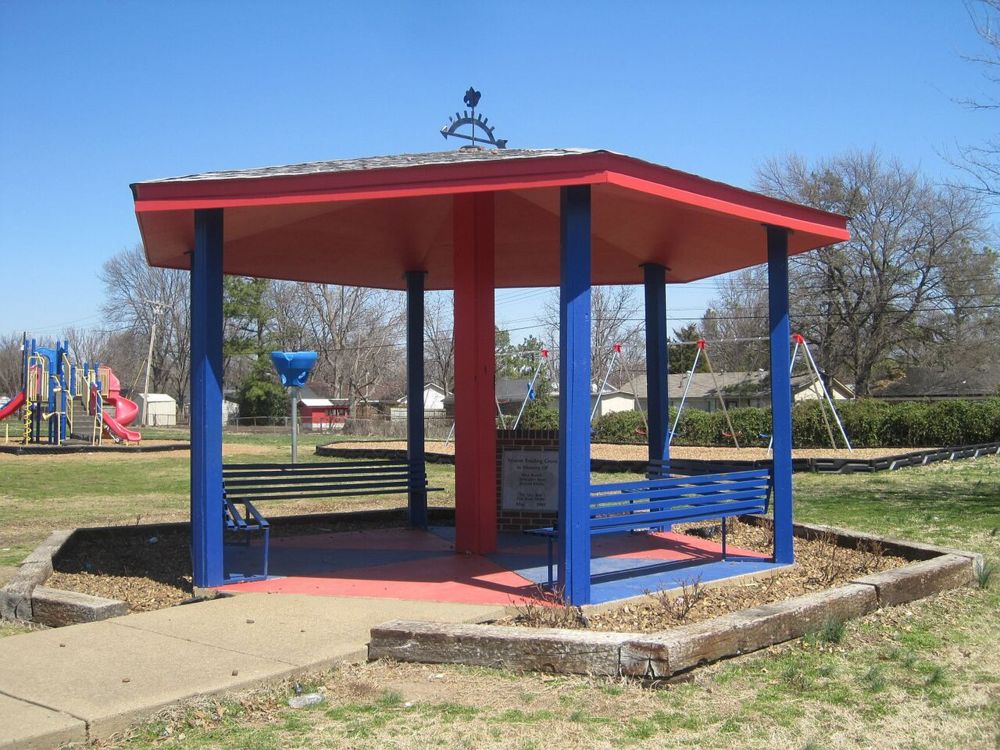 Memorial gazebo for the three boys at their elementary school in West Memphis
